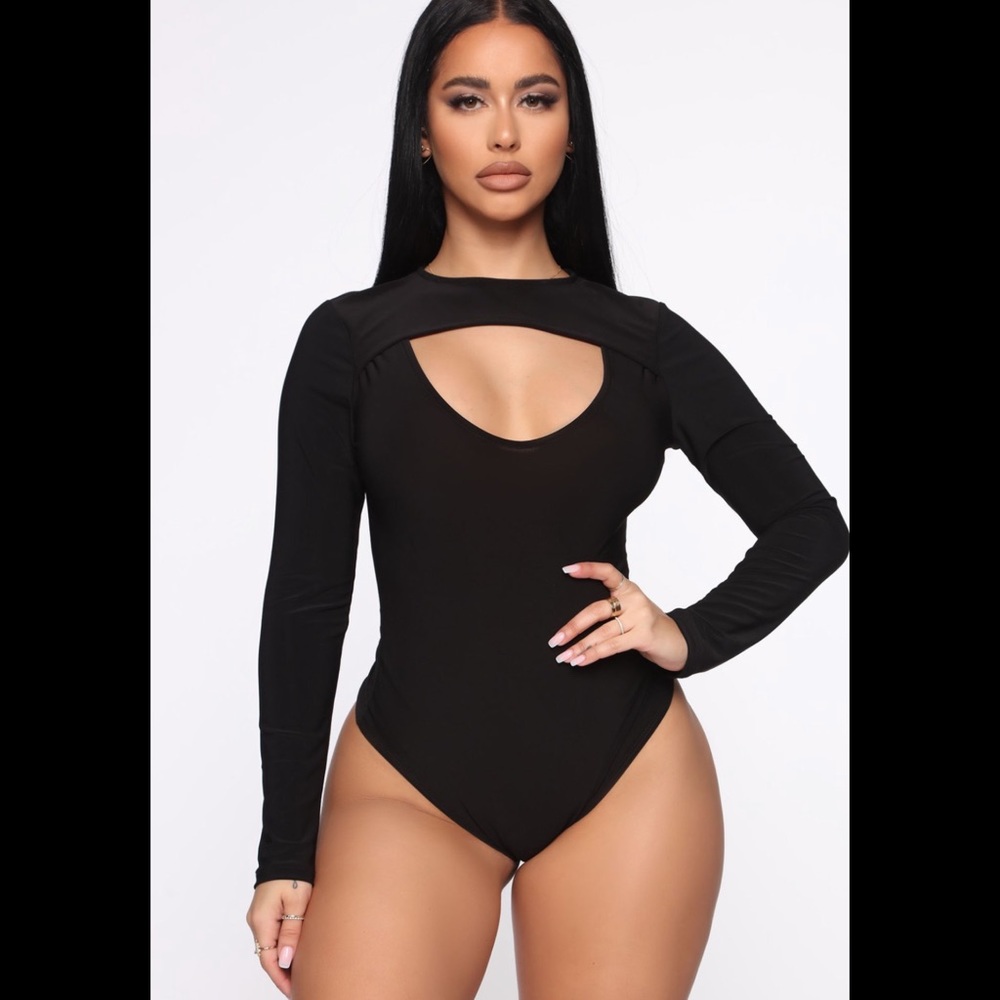 NWT black long sleeve bodysuit